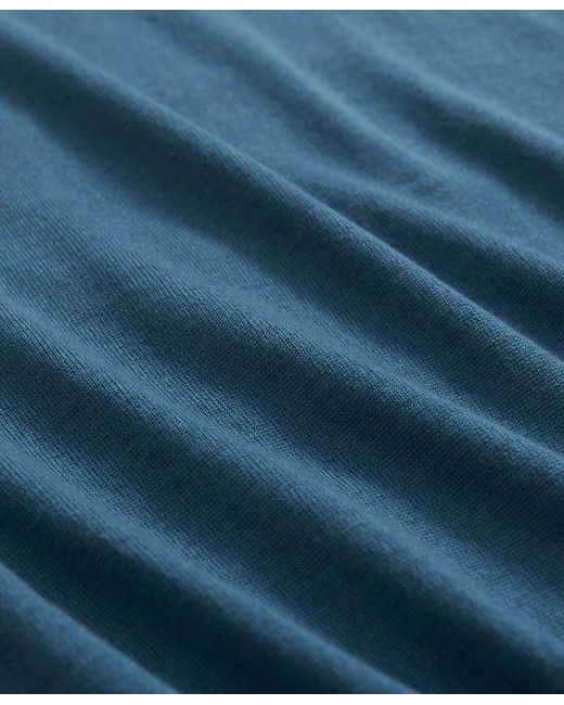 Brooks Brothers Blue Ultra-fine Merino Johnny Collar Sweater for men