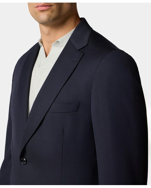 Brooks Brothers Blue Virgin Wool Single-Breasted Blazer for men