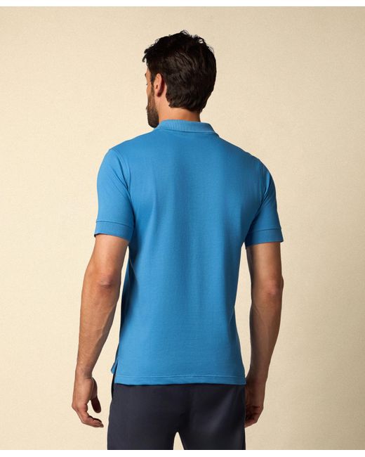 Brooks Brothers Blue Cotton Piqué Polo for men