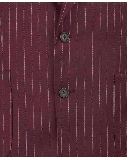 Pinstripe Virgin Wool Blazer di Brooks Brothers in Purple da Uomo