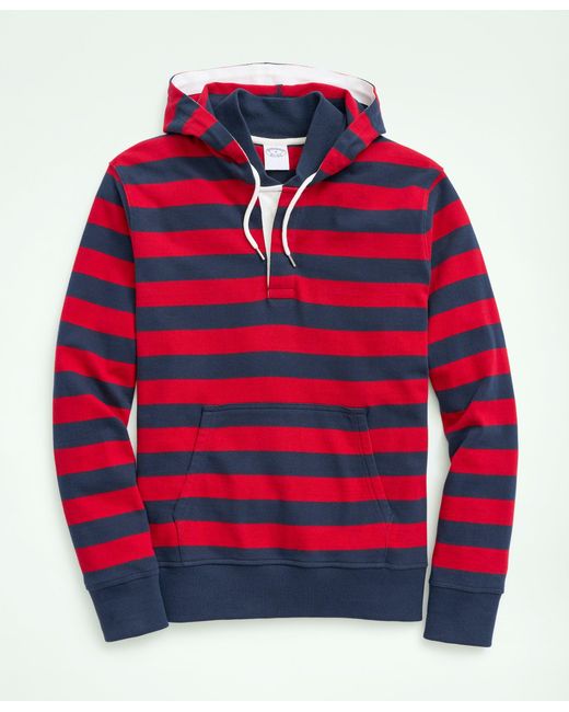 Brooks Brothers Red Cotton Hoodie Rugby for men