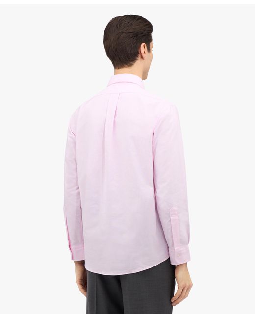 Pink Regular Fit Oxford Cloth Dress Shirt With Button-down Collar Brooks Brothers de hombre