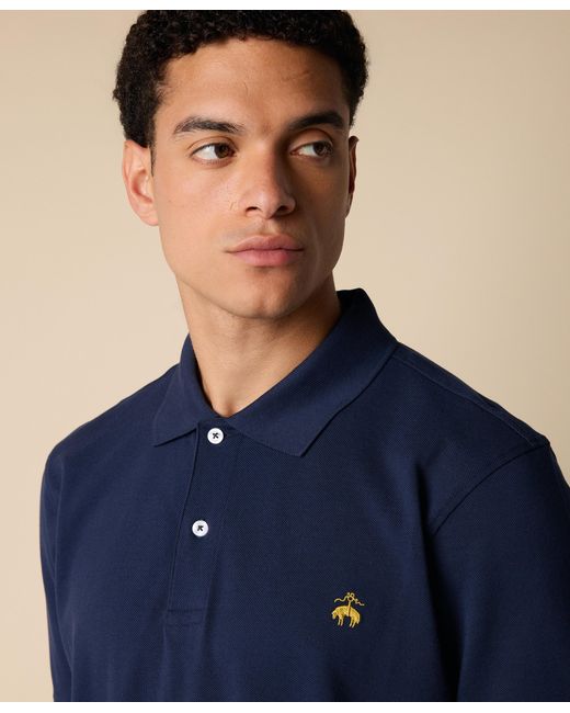 Brooks Brothers Blue Cotton Piqué Polo for men