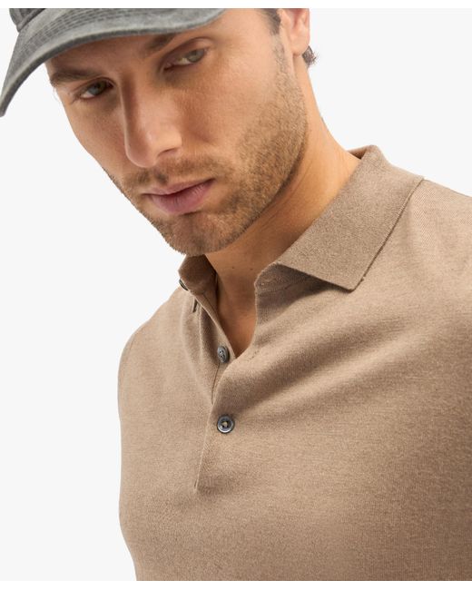 Brooks Brothers Poloshirt Aus Seiden-kaschmir-mischung In Beige in Gray für Herren