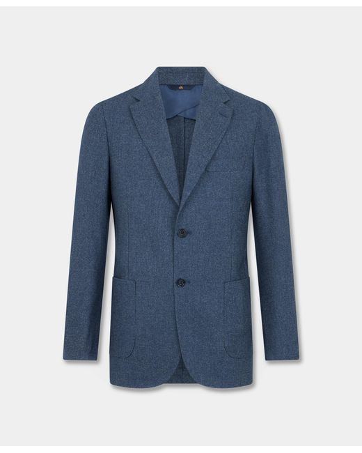 Brooks Brothers Blue Melange Wool Blend Blazer for men