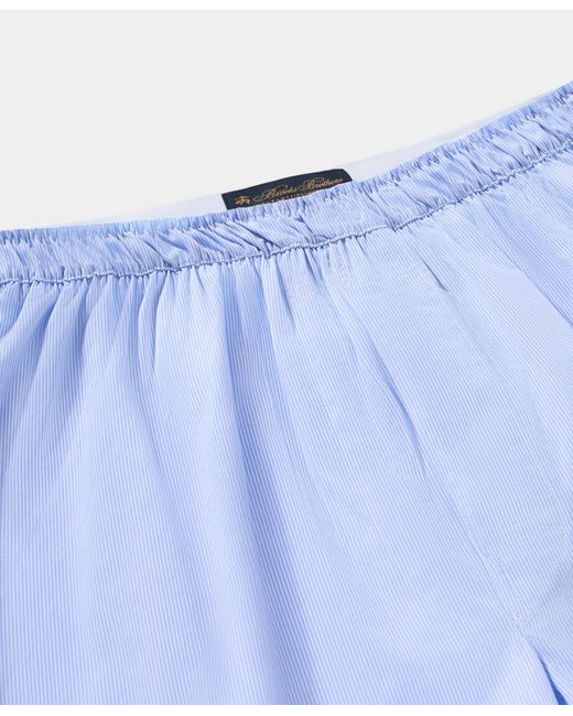Boxer De Algodón A Rayas Micro Brooks Brothers de hombre de color Blue