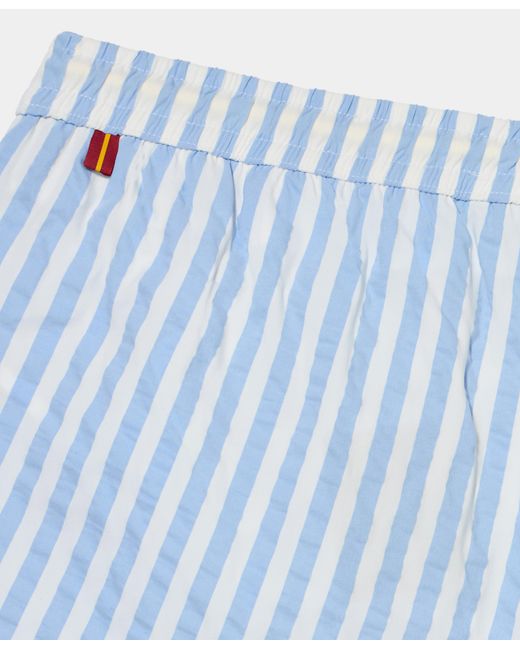 Brooks Brothers Blue Awning Stripe Swim Trunks for men