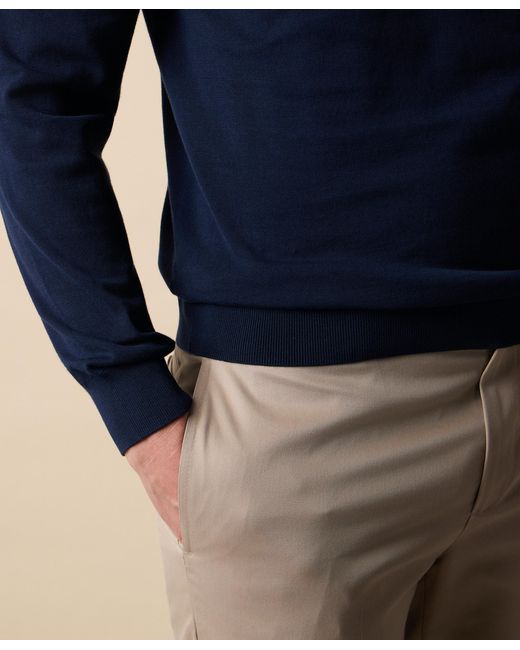 Brooks Brothers Blue Makò Cotton Crewneck Sweater for men