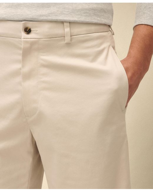 Brooks Brothers Natural Cbt Lw Adv Stretch Short Plain Front Sto for men