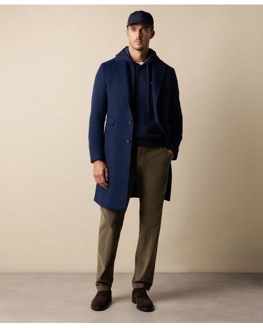 Brooks Brothers Blue Wool Dress Coat for men