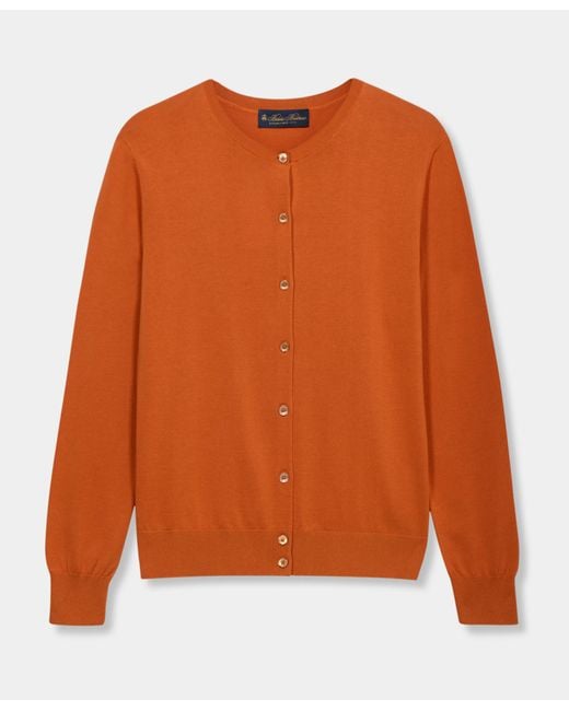 Brooks Brothers Orange Cotton Cardigan