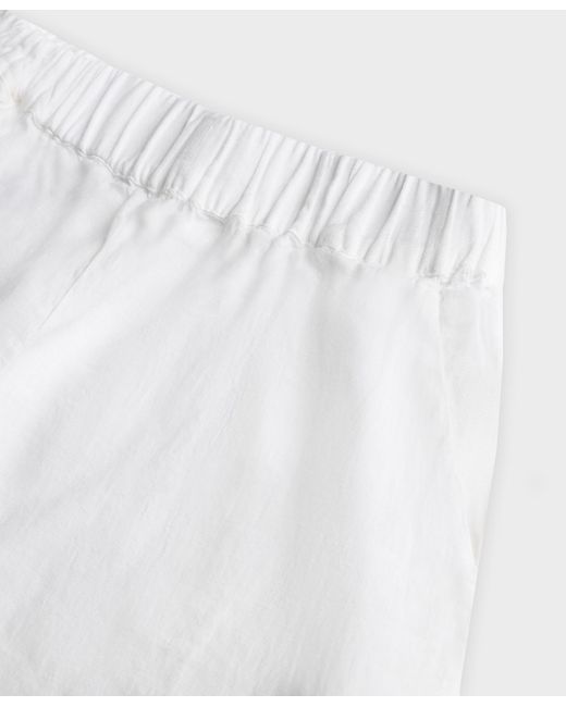 Brooks Brothers White Linen Shorts