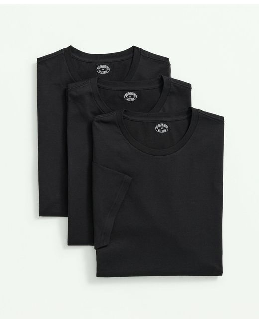 Brooks Brothers Black Supima Cotton V-neck Undershirt-3 Pack for men