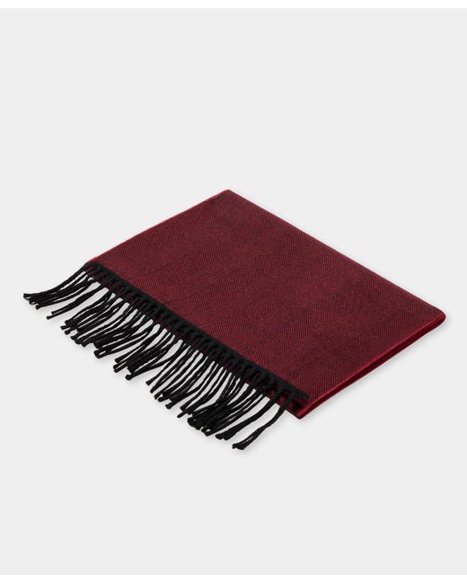 Brooks Brothers Red Chevron Wool Scarf for men