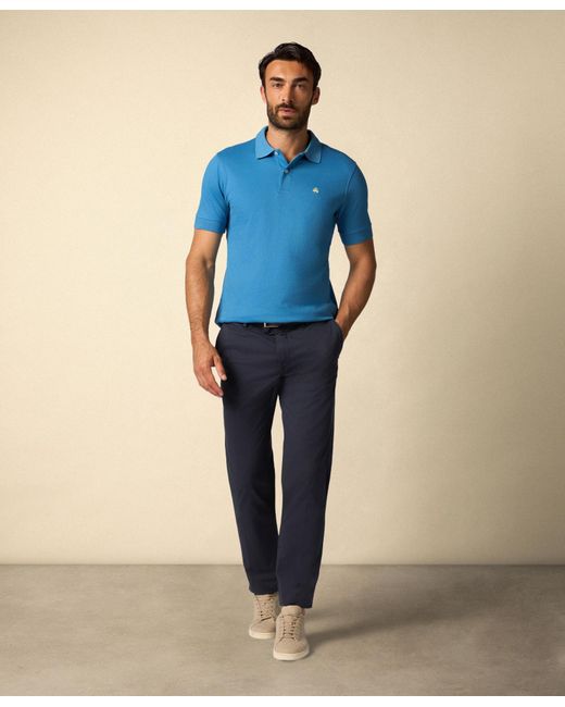 Brooks Brothers Blue Cotton Piqué Polo for men