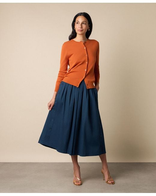 Brooks Brothers Orange Cotton Cardigan