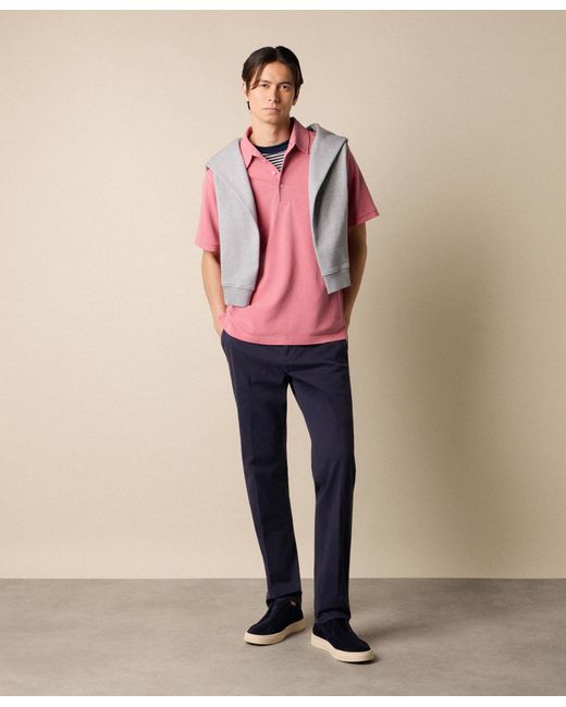 Brooks Brothers Poloshirt Aus Baumwoll-Piqué in Pink für Herren