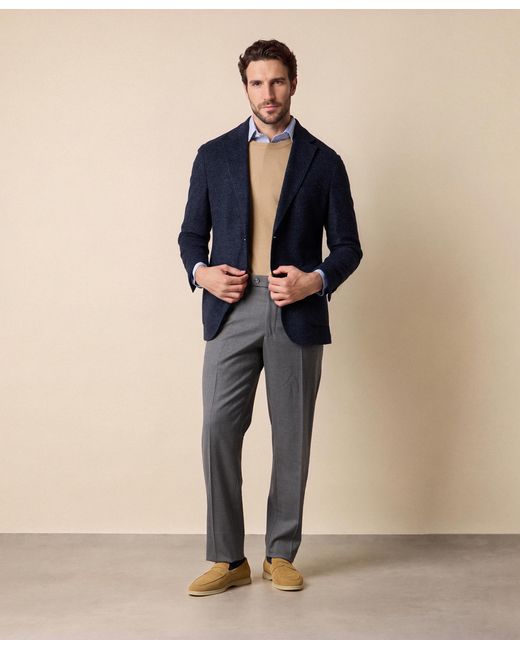 Brooks Brothers Natural Merino Wool Crewneck Sweater for men