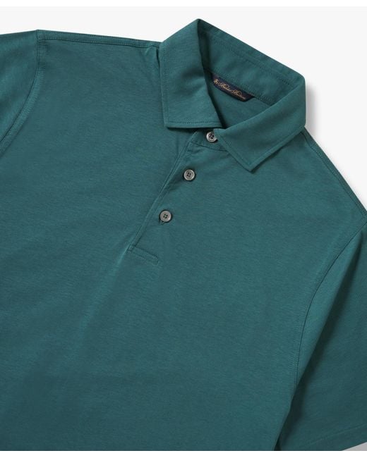 Green Cotton Polo Shirt di Brooks Brothers da Uomo