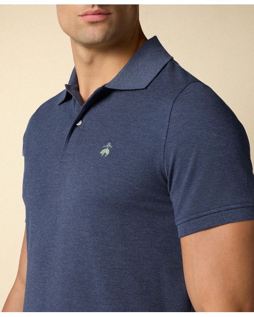 Brooks Brothers Blue Golden Fleece Stretch Cotton Pique Polo for men