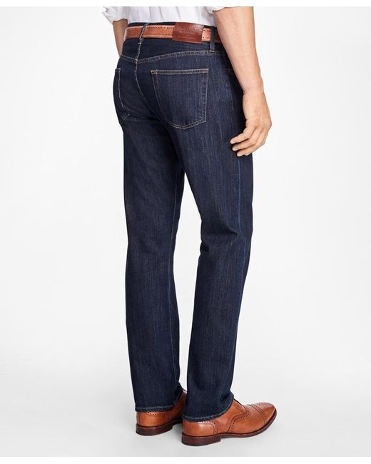 Brooks brothers Supima® Stretch Denim Slim Fit Jeans in Blue for Men | Lyst