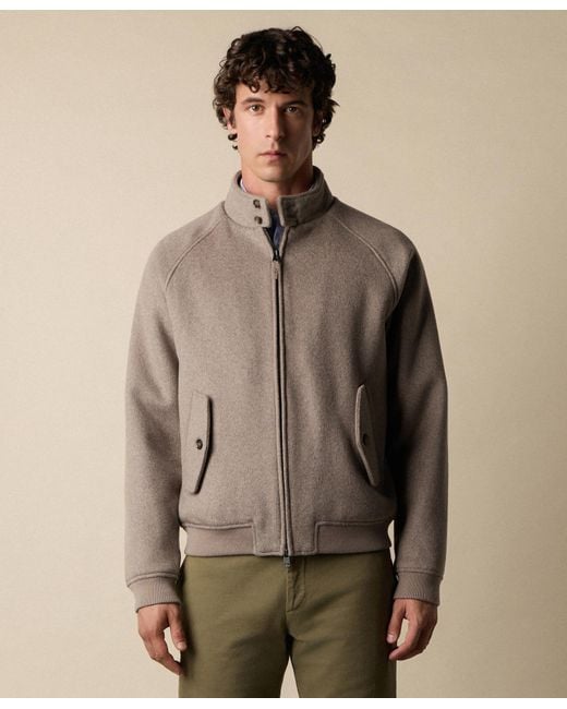 Brooks Brothers Brown Wool Harrington Jacket for men