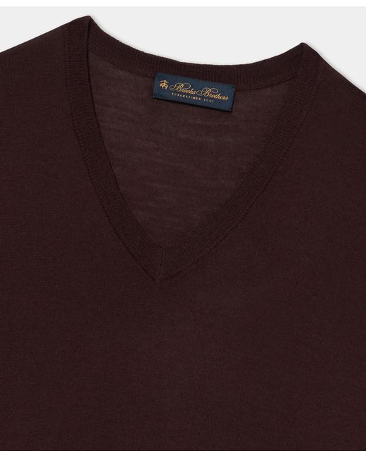 Brooks Brothers Brown Merino Wool Sweater Vest for men