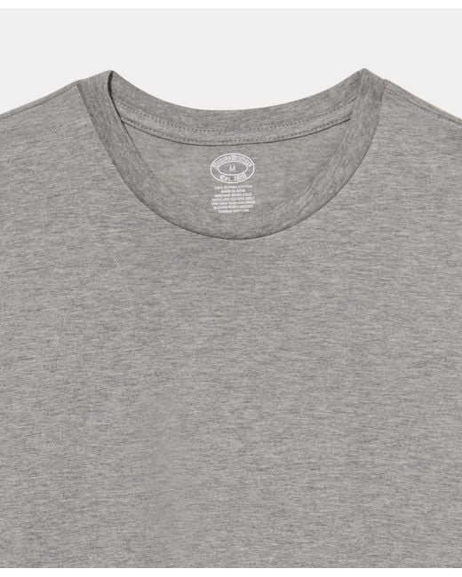 Camiseta De Cuello Redondo De Algodón Brooks Brothers de hombre de color Gray