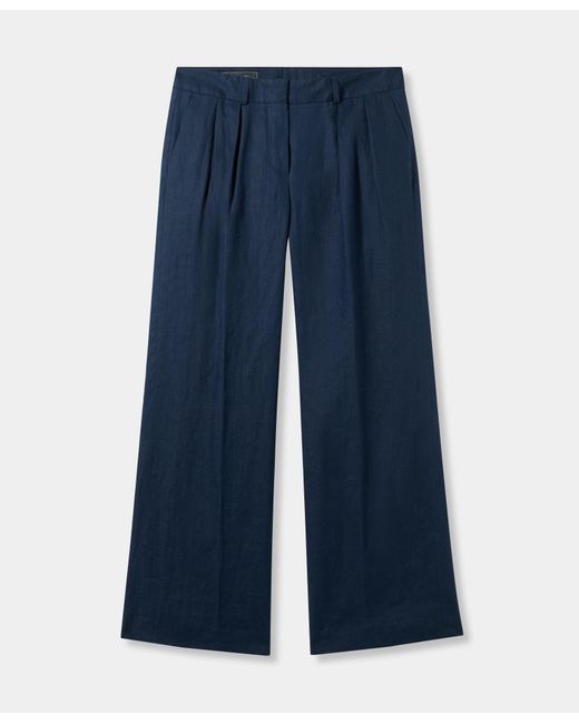 Brooks Brothers Blue Irish Linen Trousers