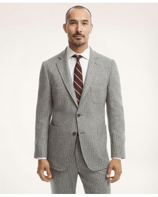 Brooks Brothers Knit Pinstripe Suit Jacket in Gray for Men Lyst