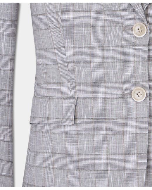 Brooks Brothers Gray Glen Plaid Cotton Blazer