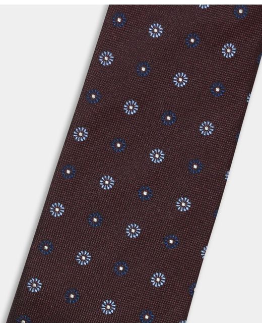 Brooks Brothers Purple Micro Flower Silk Tie for men