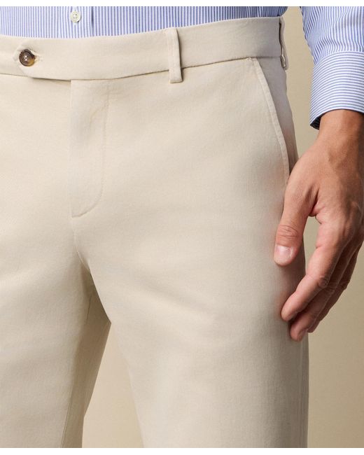 Brooks Brothers Natural Regular Fit Soft Twill Kirman Chino for men