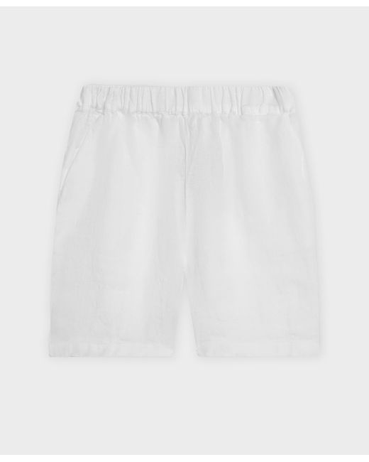 Brooks Brothers White Linen Shorts