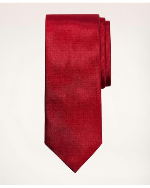 Brooks Brothers Solid Rep Tie in Red for Men Lyst