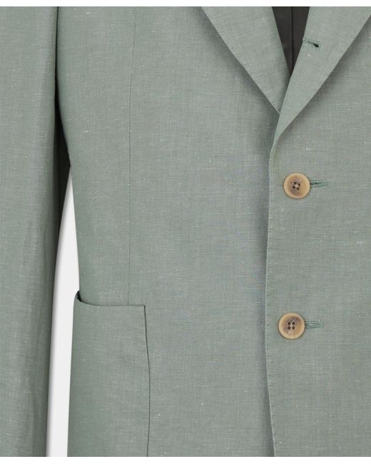 Brooks Brothers Green Cotton-Linen Blazer for men