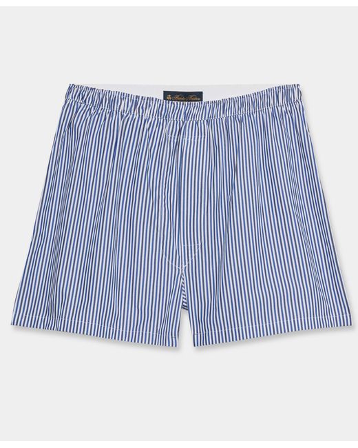 Brooks Brothers Blue Striped Cotton Boxer for men