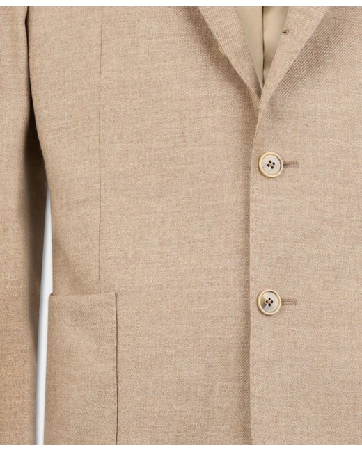 Brooks Brothers Natural Plain Twill Wool-Cashmere Blazer for men