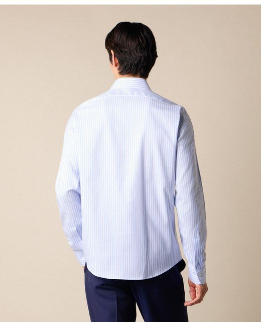Brooks Brothers Blue Slim Fit Non-Iron Performance Shirt With Ainsley Collar for men