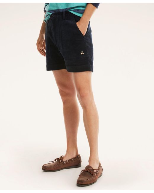 Brooks Brothers Stretch Cotton Wide Wale Corduroy Shorts Pants in Navy (Blue) for Men Lyst