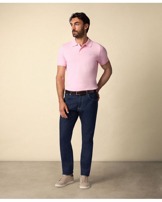 Brooks Brothers Pink Golden Fleece Stretch Cotton Pique Polo for men