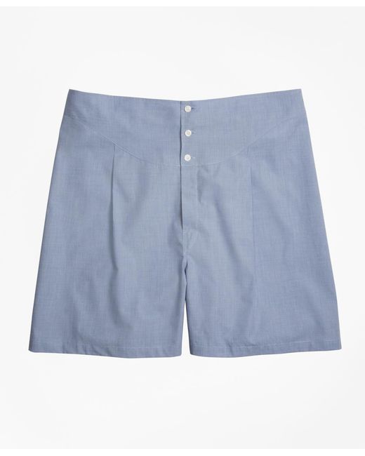 Brooks Brothers Cotton French Back Boxers in Blue for Men - Lyst