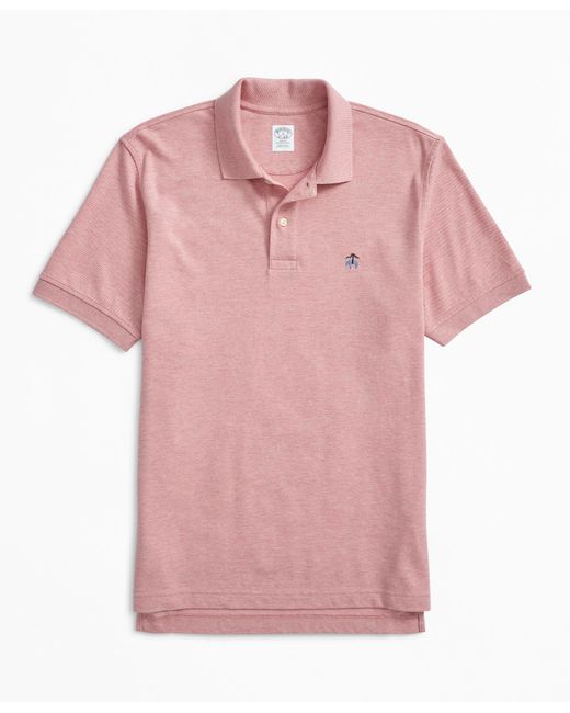 Brooks Brothers Pink Golden Fleece Stretch Cotton Pique Polo for men