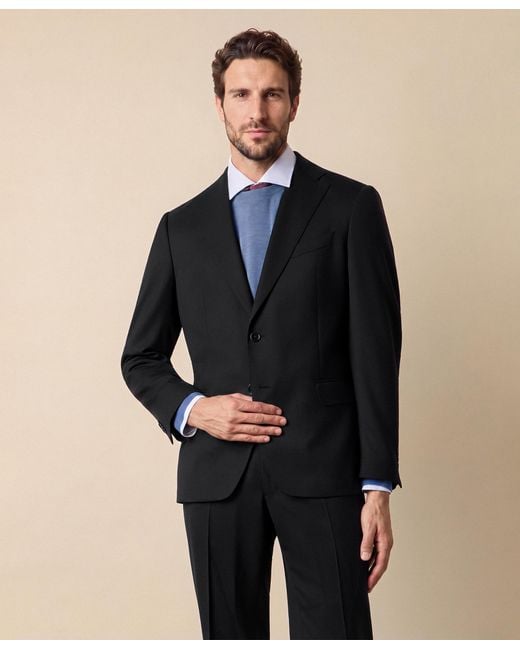 Brooks Brothers Black Travel Plain Twill Blazer for men