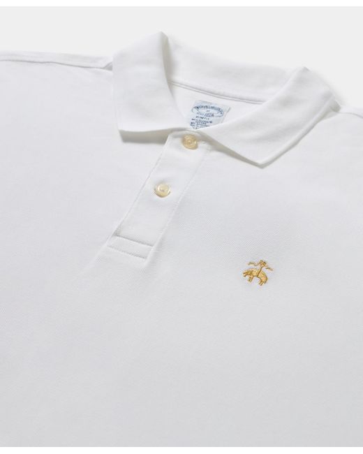 Brooks Brothers White Golden Fleece Supima Cotton Polo for men