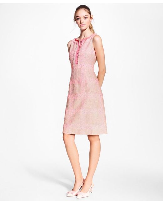 boucle sheath dress