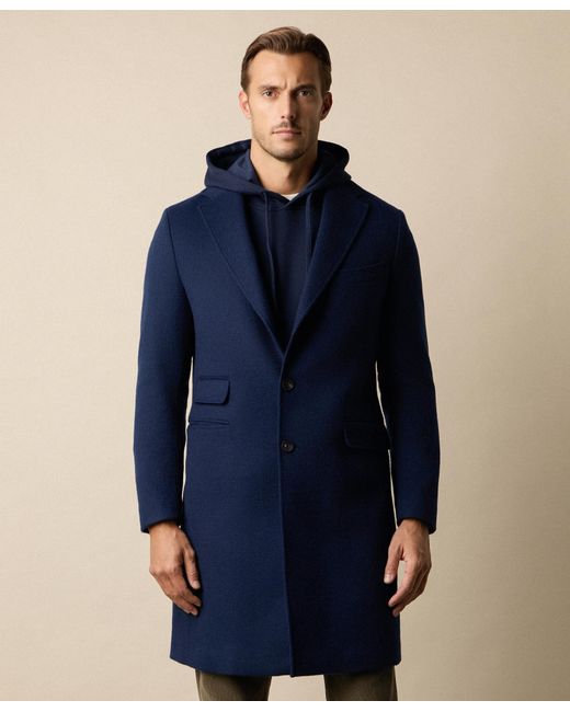 Brooks Brothers Blue Wool Dress Coat for men