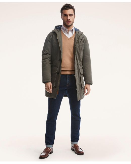 Brooks Brothers Ultimate Down Parka Jacket in Gray for Men | Lyst