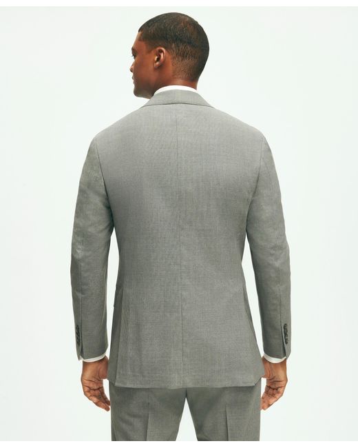 Brooks Brothers Gray Explorer Collection Classic Fit Wool Pinstripe Suit Jacket for men