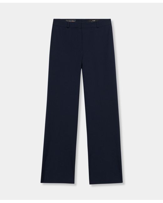 Brooks Brothers Blue Straight Wool Blend Trousers